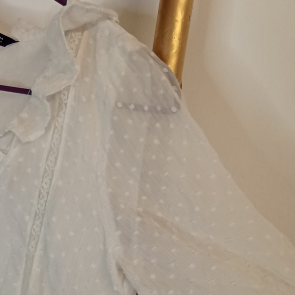 Zara Boho Frill Sheer Top - Picture 9 of 14